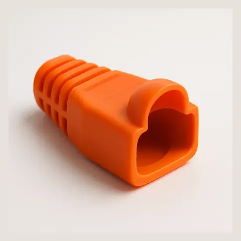 Modular Plug Snagless Boot for Category 5e and 5 Plugs, 5.71 mm, orange