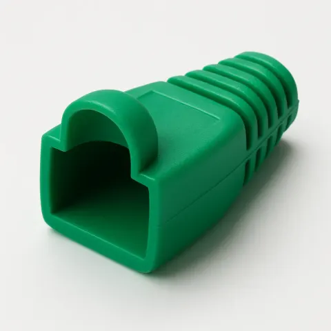 Modular Plug Snagless Boot for Category 5e and 5 Plugs, 6.35 mm, green