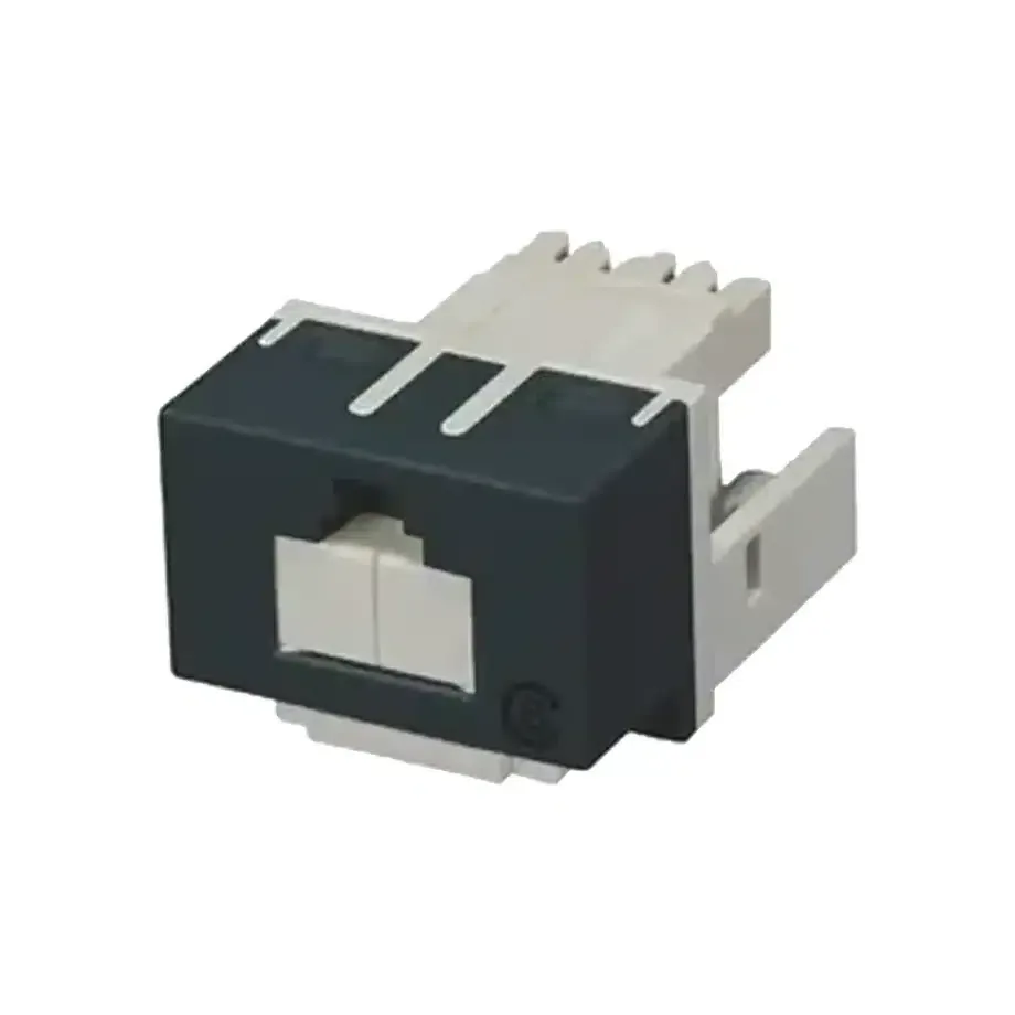 SX-Series Modular Jack, RJ45, Cat6 Unshielded, with Shutter, Black