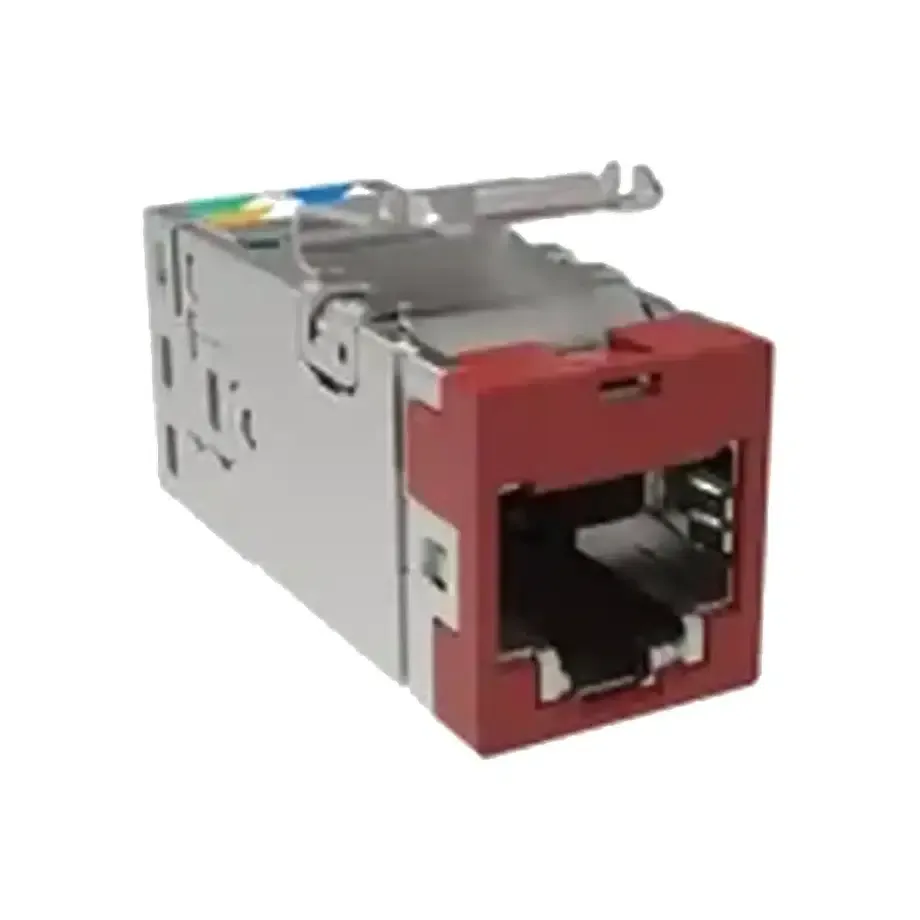 SLX Series Cat 6 Shielded Keystone Jack, Red