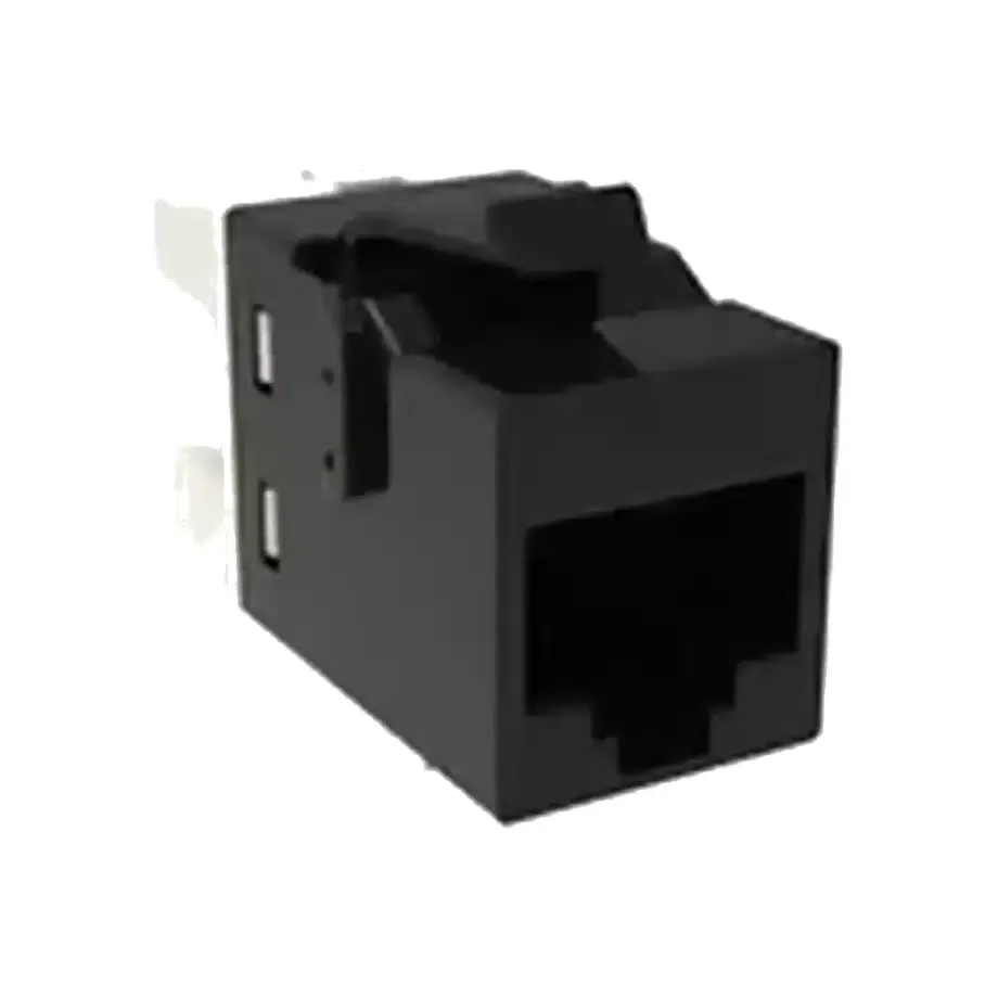 KJ Series Cat 6 Unshielded Keystone Jack, Black
