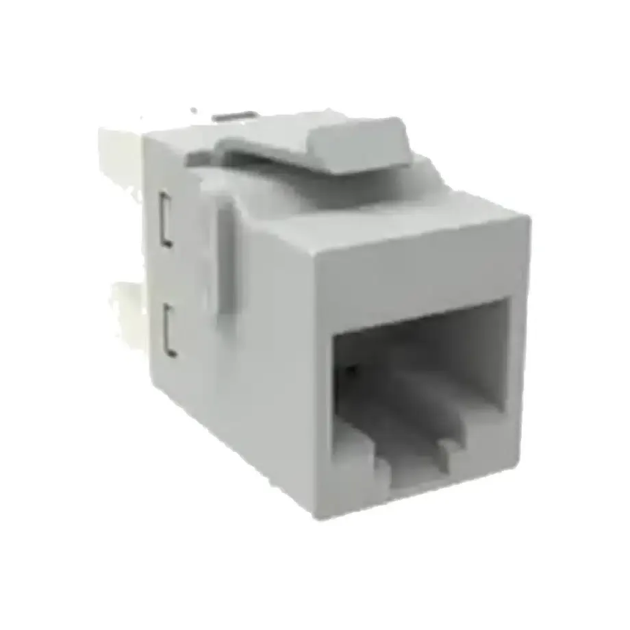KJ Series Cat 6 Unshielded Keystone Jack, Grey
