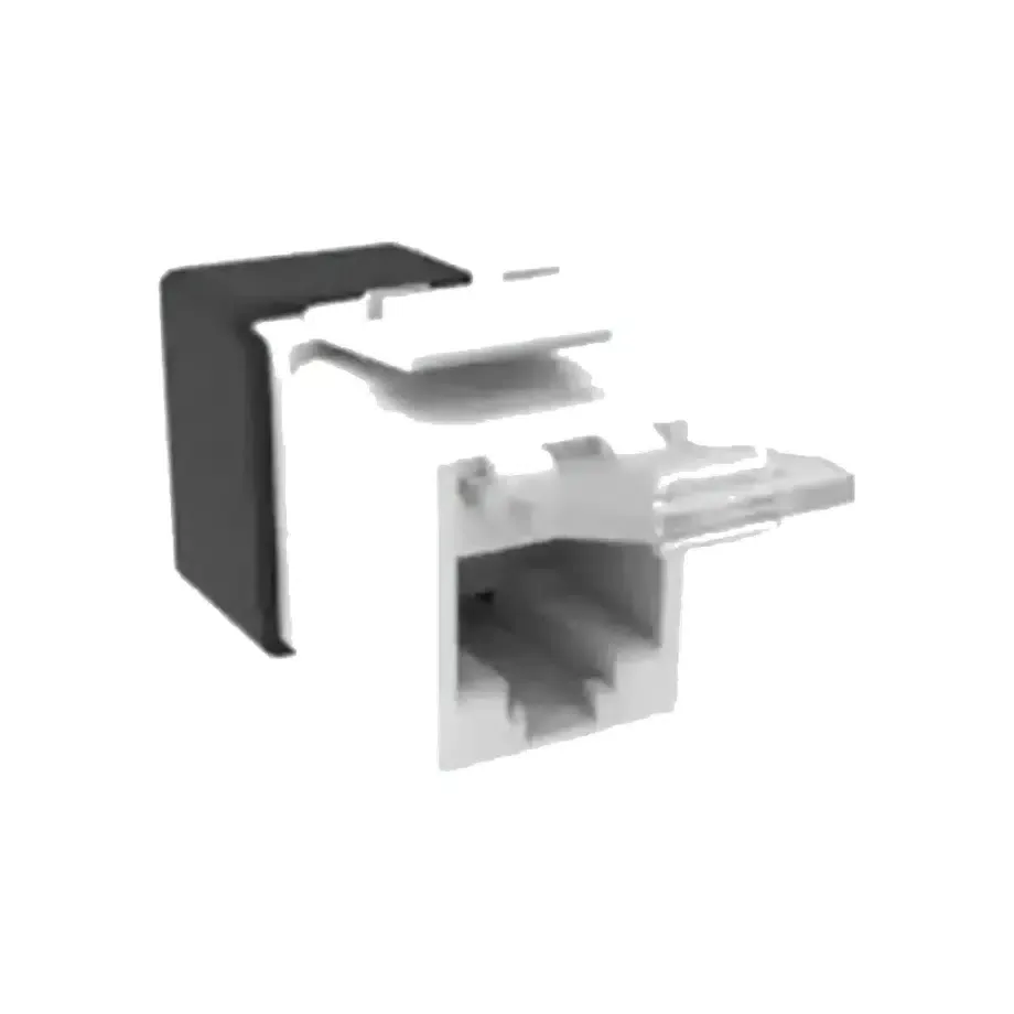 SL Series Cat 6A Unshielded Keystone Jack with Dust Cover, White