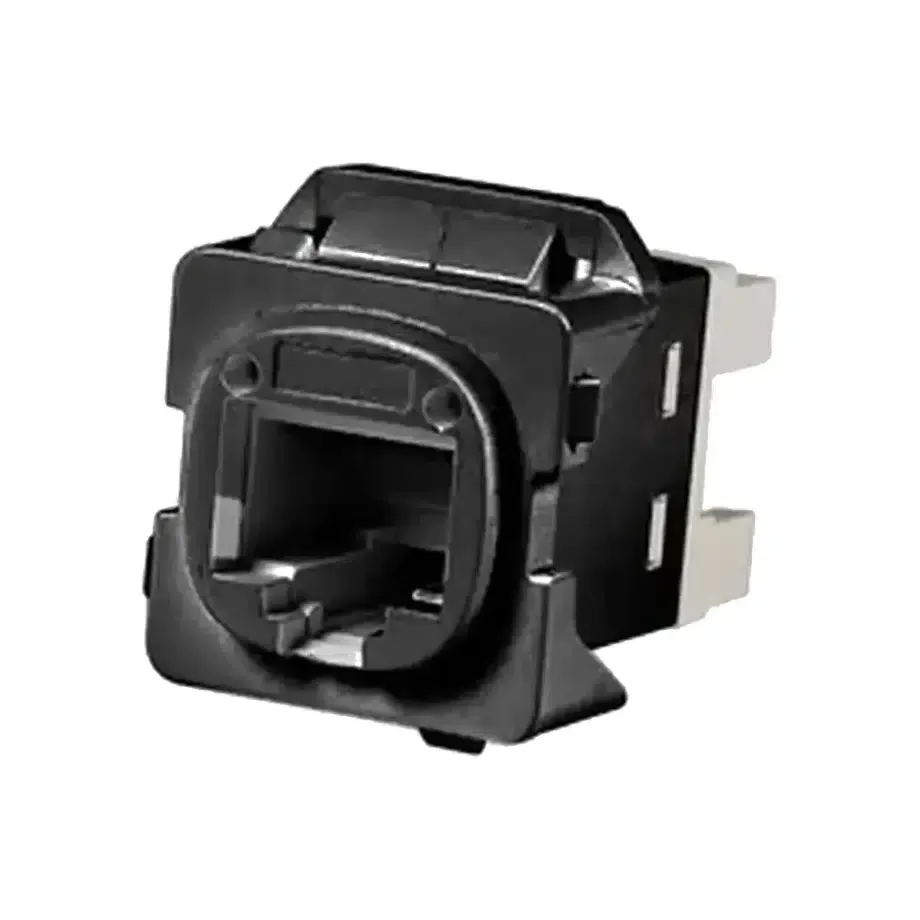 FMK Series Cat 6A Unshielded Keystone Jack, Black