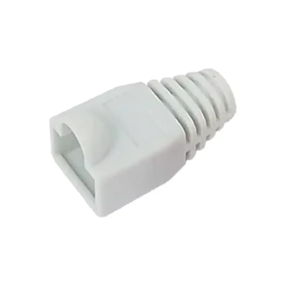 Modular Plug Boot, for category 5E and 6/6A EMT plugs, 6.0 mm max cable OD, 100 per box, white