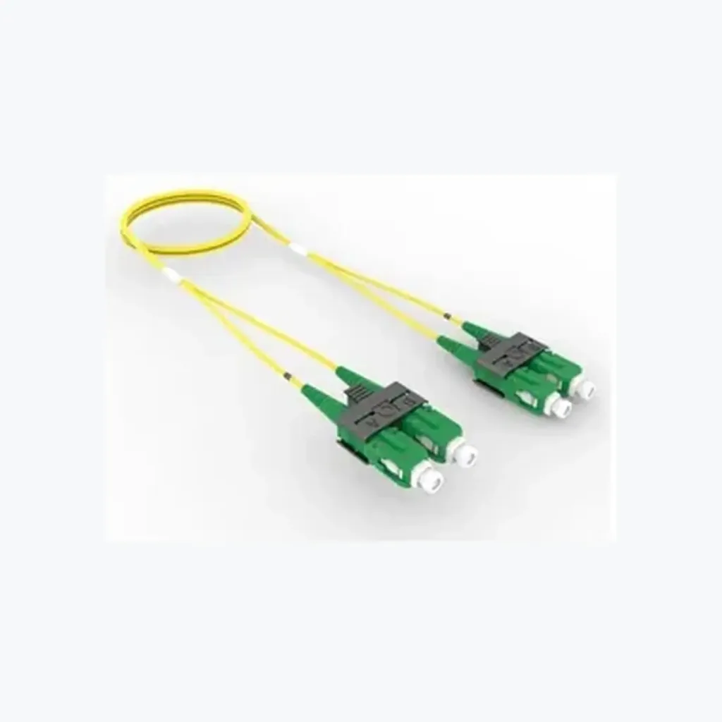 Singlemode SC APC to SC APC, Fiber Patch Cord, 1.6 mm Duplex, Low Smoke Zero Halogen (LSZH)