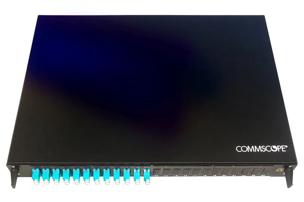 FMS Loaded Panel, 24F OM3, 1U Drawer, LC MM Pigtails