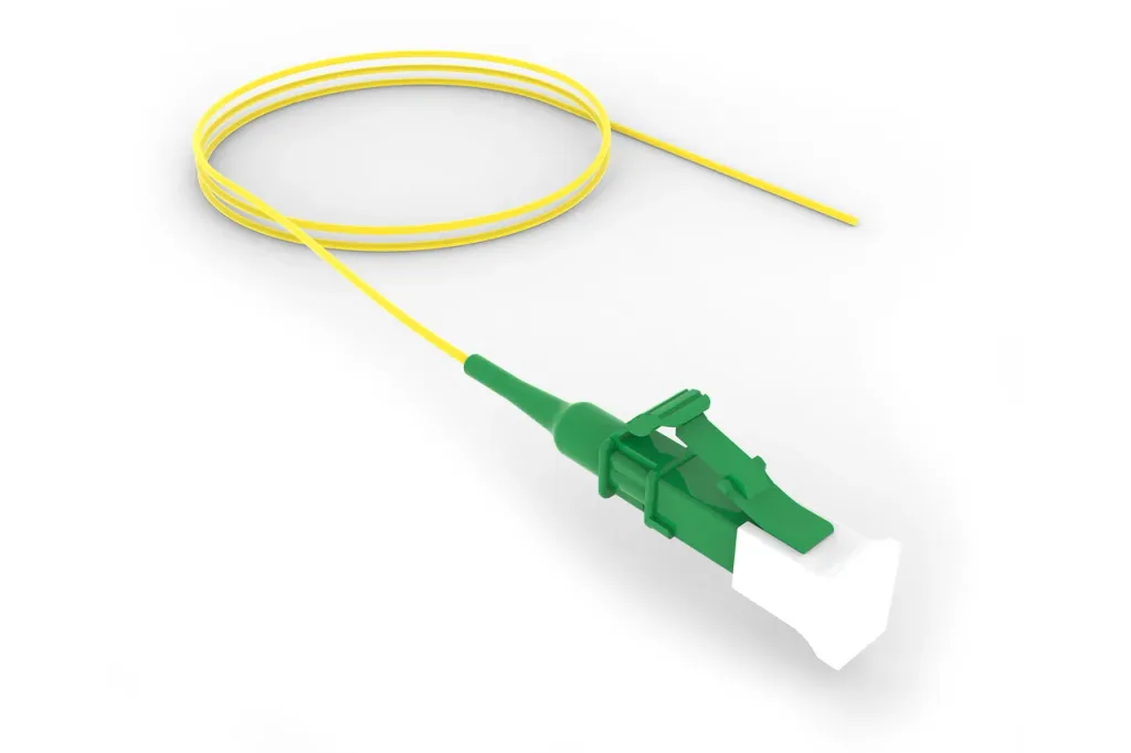 TeraSPEED LC APC to Unconnectorized, Fiber Pigtail, 0.9 mm Tight Buffer