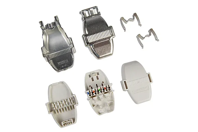 Shielded Ceiling Connector Assembly (CCA), Silver, 5 ea/pkg