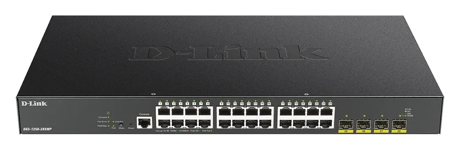 DGS-1250-28XMP 24-Port Gigabit PoE Smart Managed Switch with 4 10G SFP+ Ports