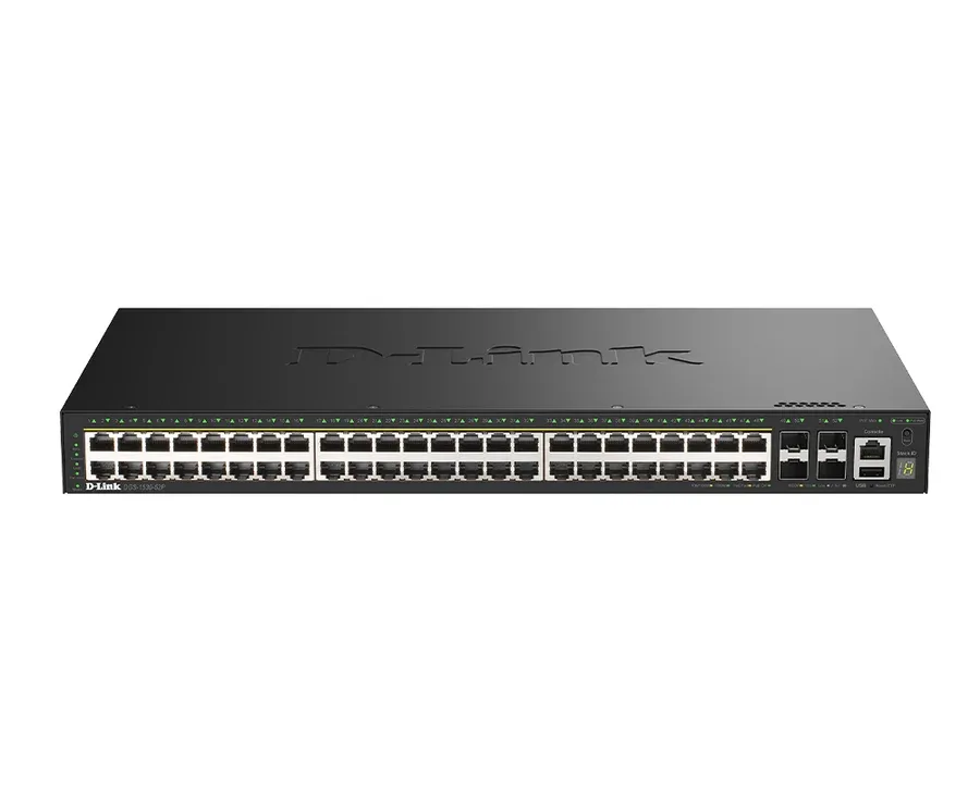 DGS-1530-52P 48-Port Gigabit Stackable Smart Managed PoE Switch with 10G Uplinks