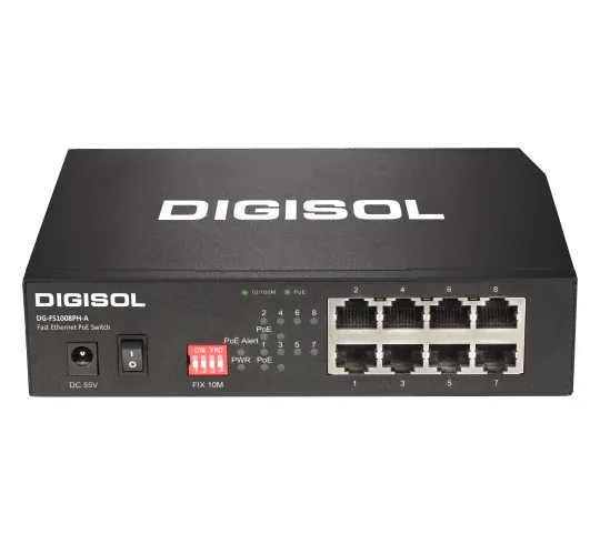 8-Port Fast Ethernet Unmanaged Switch with 4 PoE Ports