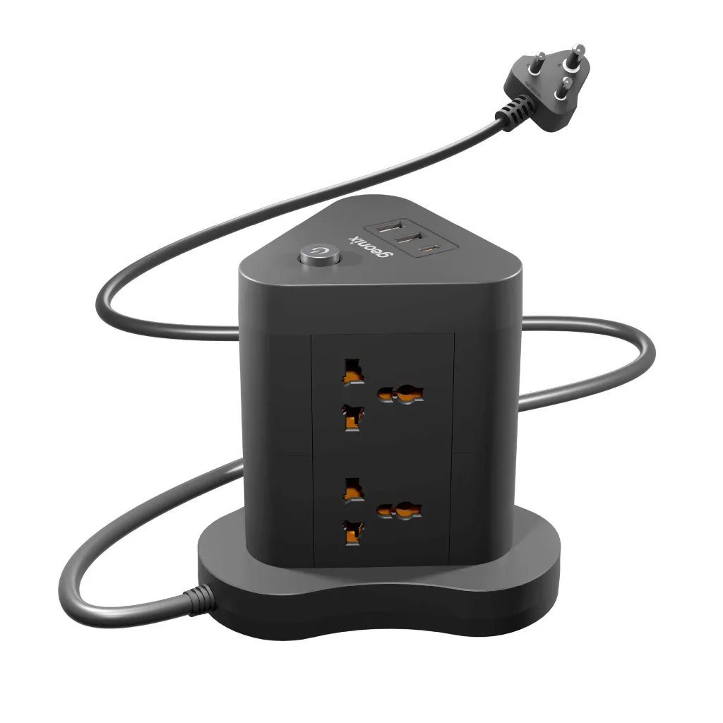 PowerSpan Fort with 6 Universal Socket & USB-C Black