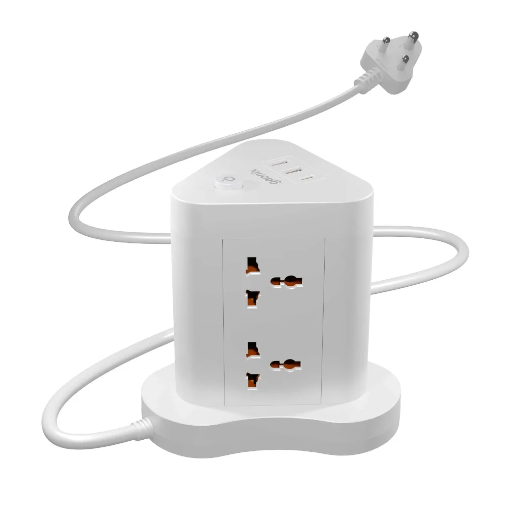 PowerSpan Fort with 6 Universal Socket & USB-C White