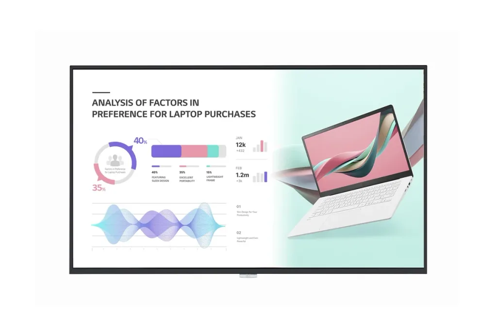 49 inch Digital Signage Display, UHD, 500 nits