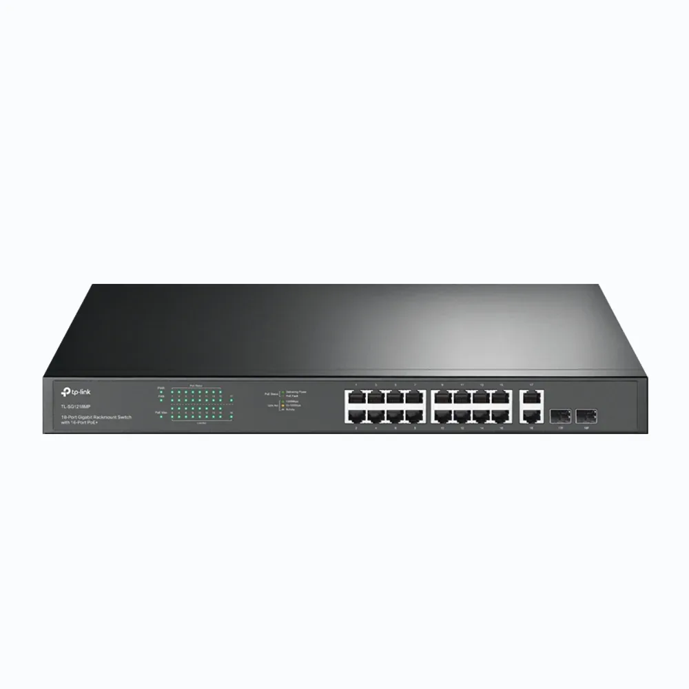 18-Port Gigabit Rackmount Switch with 16-Port PoE+