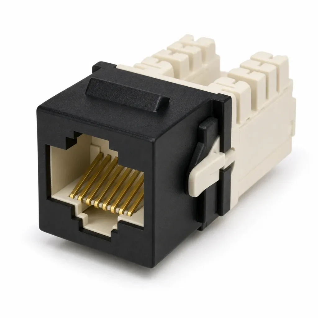EHR Series Modular Jack, 8-position, RJ45, category 5e, black