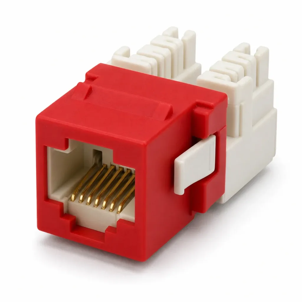 EHR Series Modular Jack, 8-position, RJ45, category 5e, red