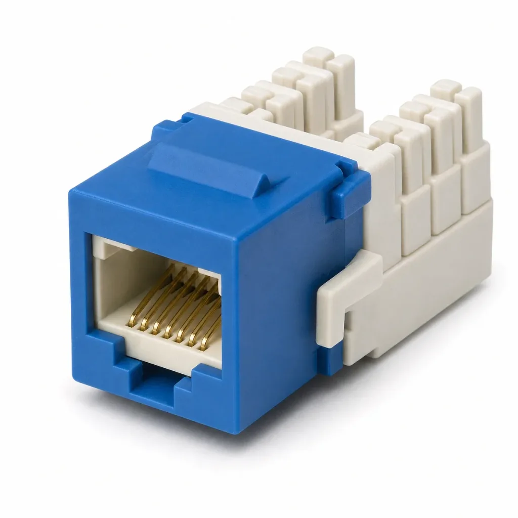EHR Series Modular Jack, 8-position, RJ45, category 5e, blue