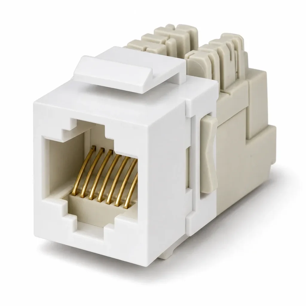 EHR Series Modular Jack, 8-position, RJ45, category 5e, white