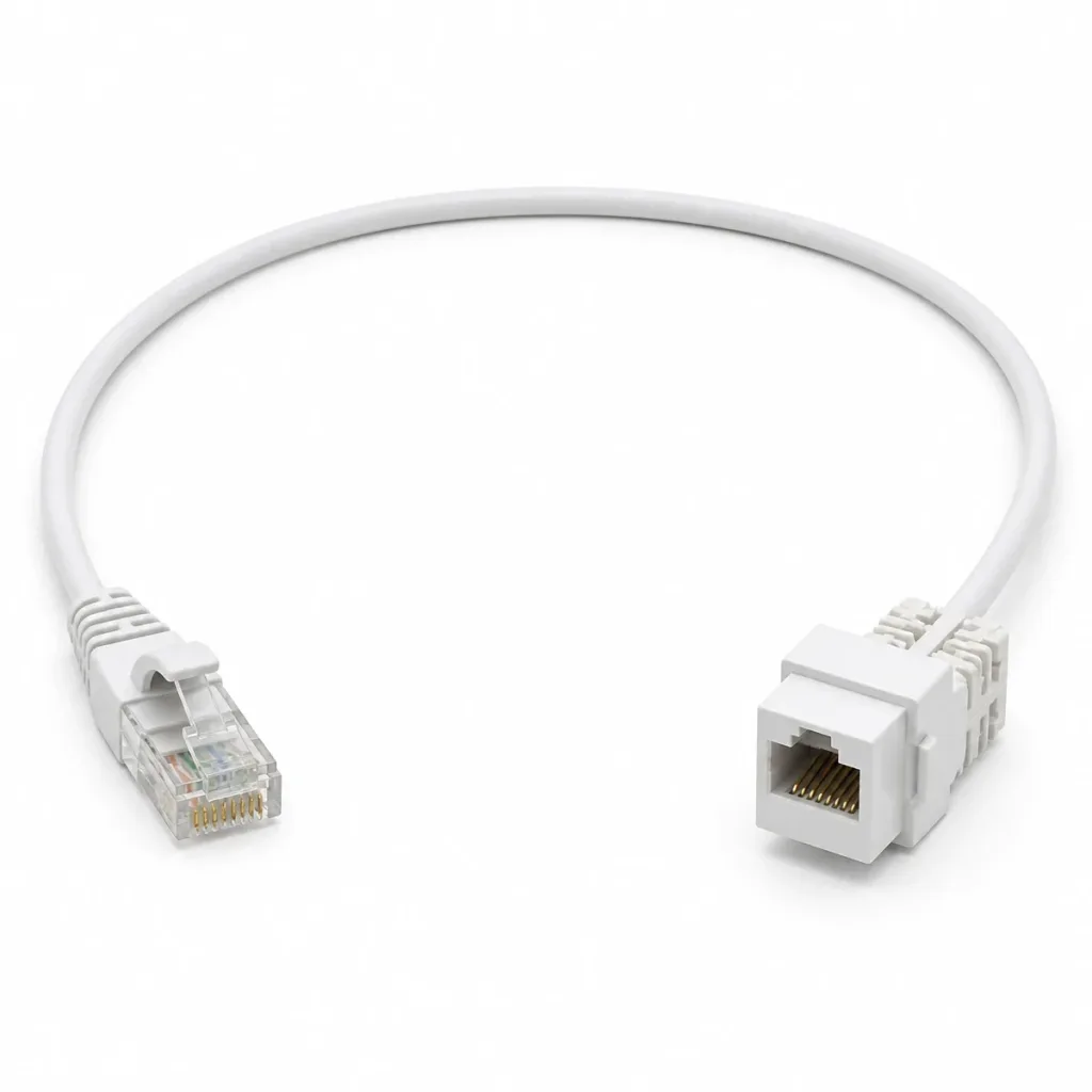 NCC Cat 6 UTP, Riser, Plug-to-SL Jack, (White), Class Dca