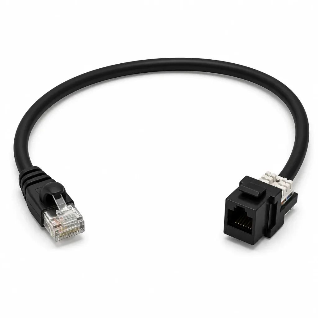 NCC Cat 6A UTP, Riser, Plug-to-SL Jack, (Black), Class Dca