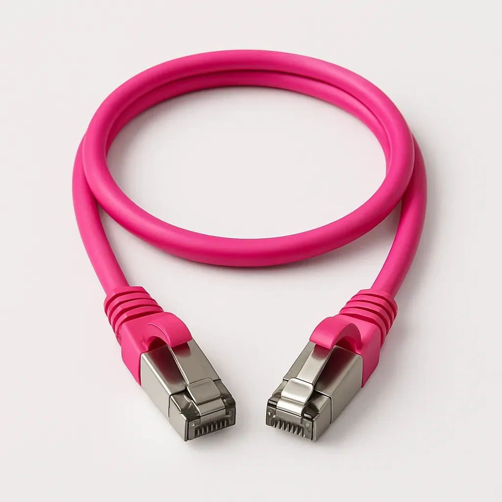 Cat 6A S/FTP LSZH Patch Cord (NETCONNECT 10G) · pink · 34 m