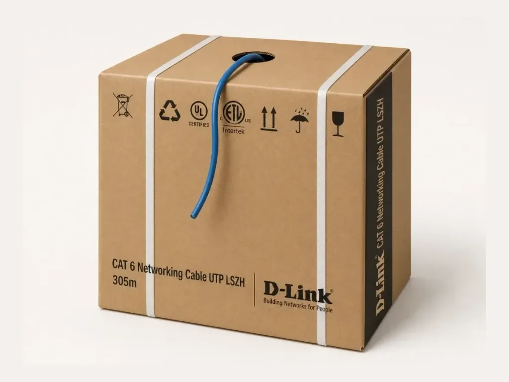 Cat 6 U/UTP LSZH Bulk Cable, Blue, 305 m
