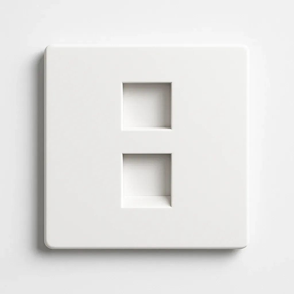 Quad Port Faceplate, White