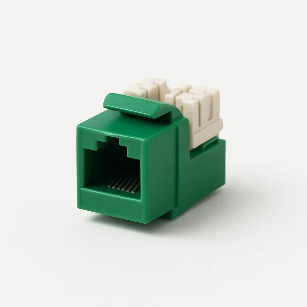 Cat 6 U/UTP Keystone Jack, Green