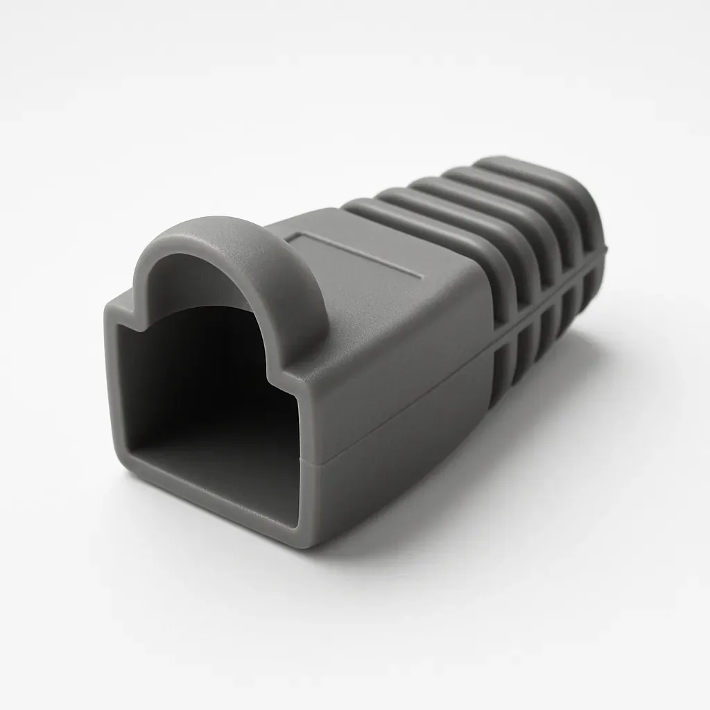 Modular Plug Snagless Boot, for category 5 and 5e plugs, shielded, 6.35 mm, gray