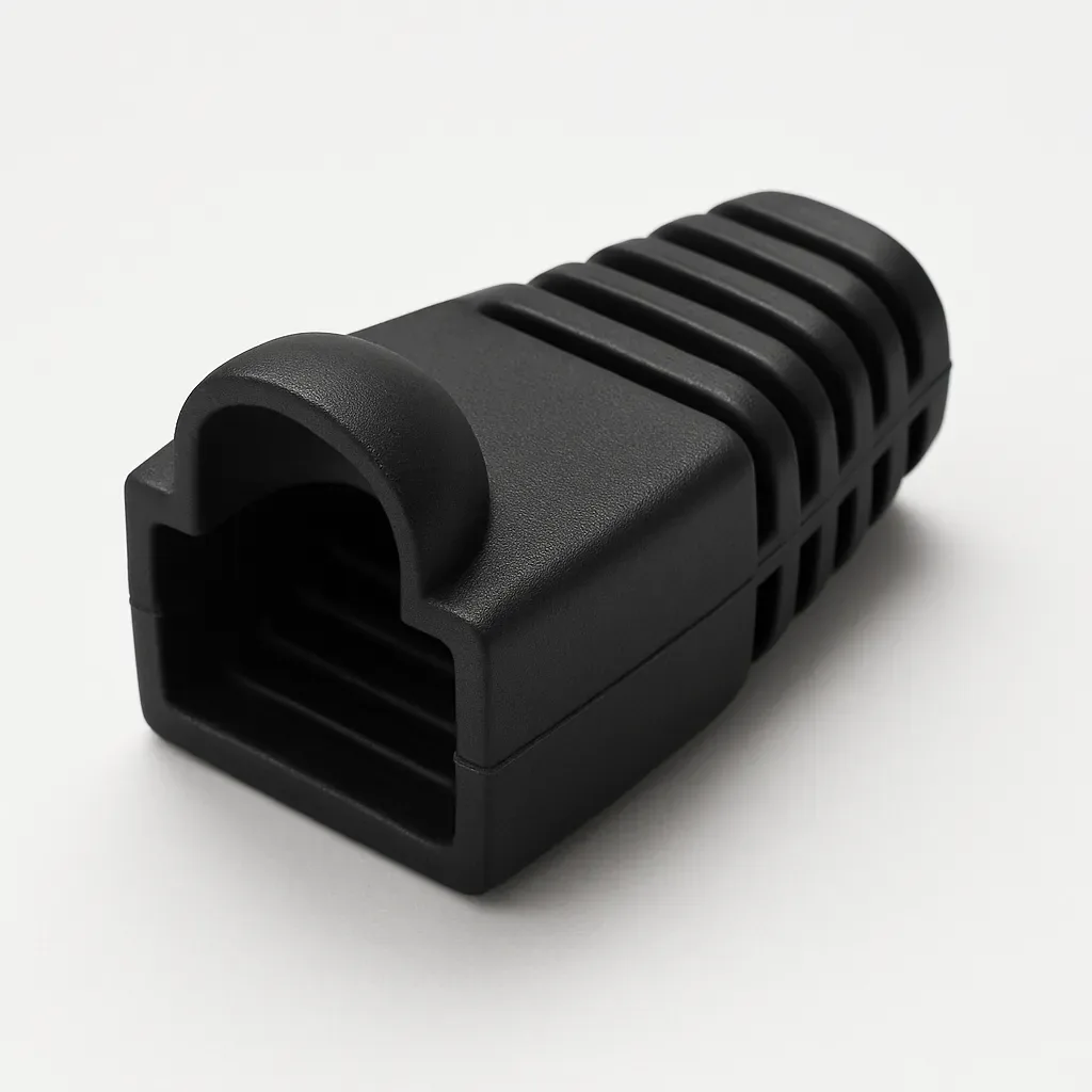 Modular Plug Snagless Boot for Category 5e and 5 Plugs, 5.71 mm, black