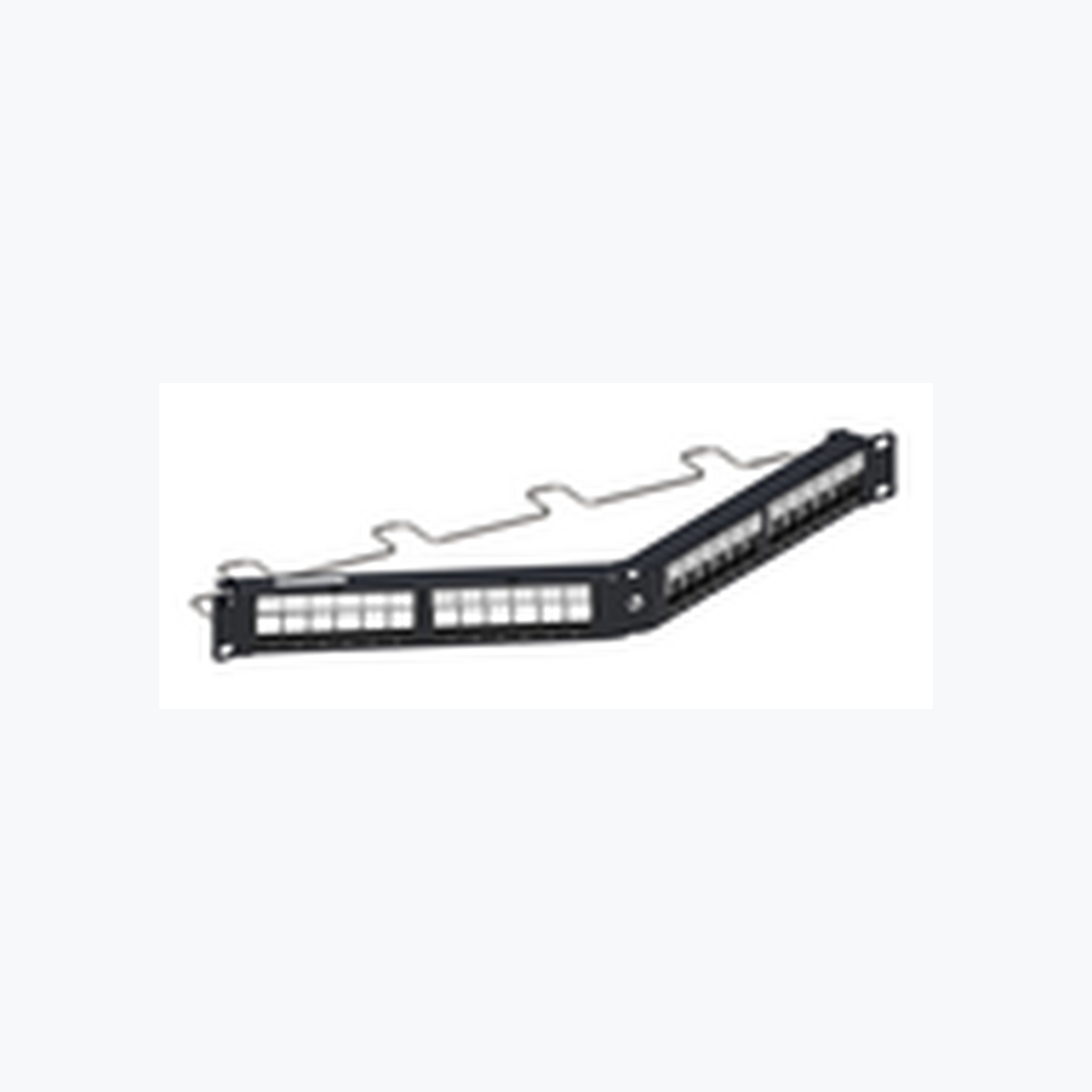 CommScope NETCONNECT 24 port unloaded angled jack panel, 1U, the panel quoted against a patch panel line from another maker