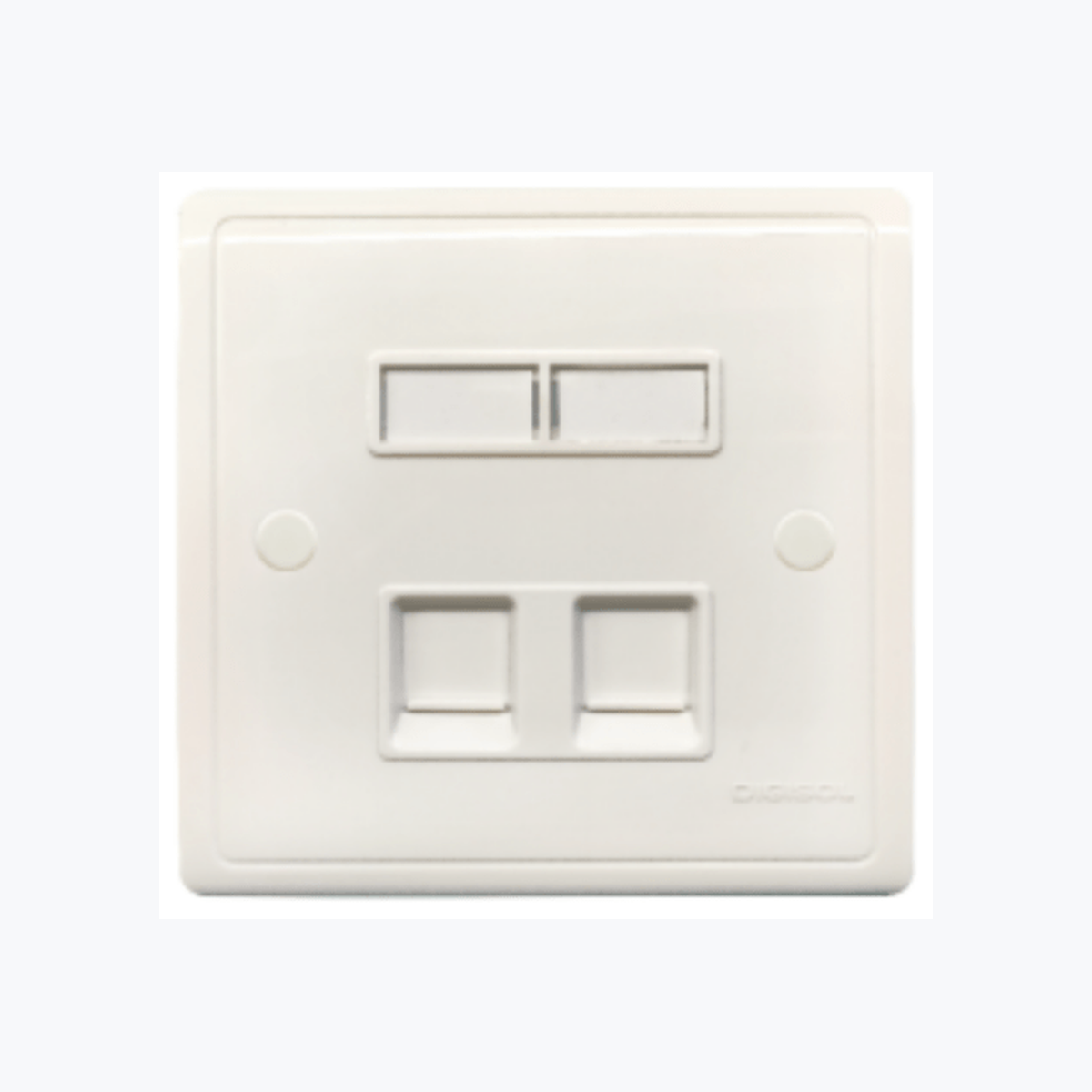 Single Port Faceplate, Shuttered, a Shuttered outlets part supplied by Data Systems