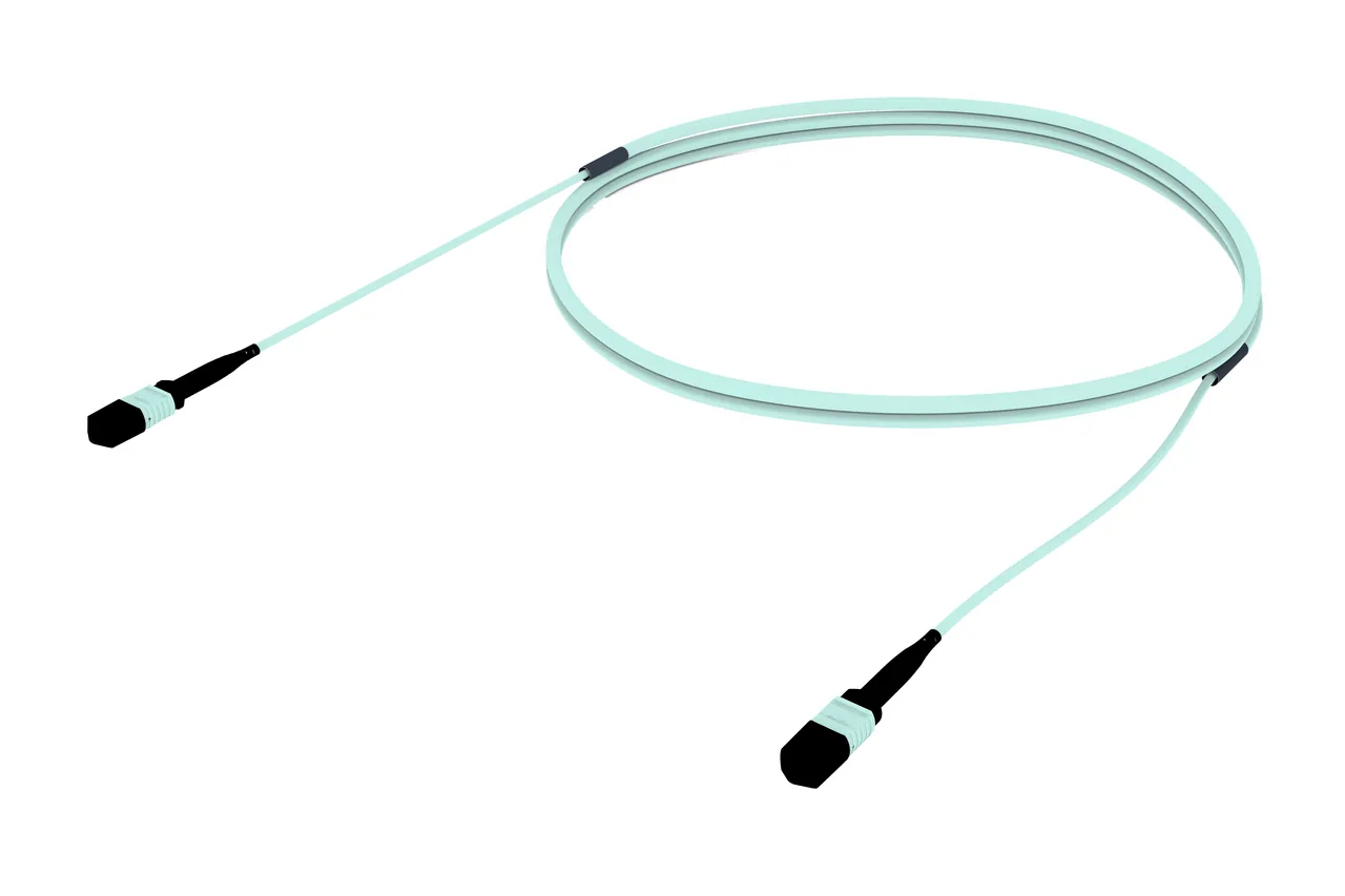 OM4 12F MPO-MPO Trunk, Aqua · 10 m, a MPO trunk part supplied by Data Systems