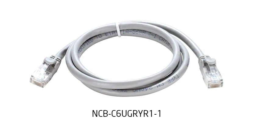 Cat 6 U/UTP Patch Cord, Grey, 1 m, a Patch cord part supplied by Data Systems